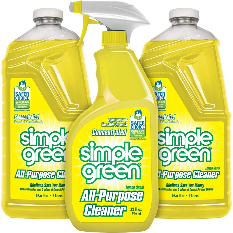 Simple Green All Purpose Cleaner Spray and Refill, Green, 3 Piece Set, 1 Count (Lemon) - Image 1